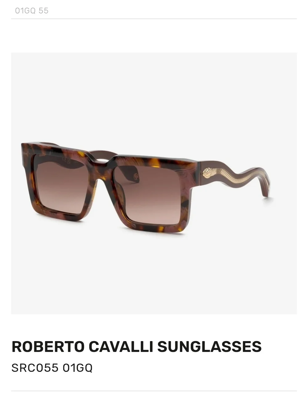 Roberto Cavalli Unisex Brown Tortoiseshell Sunglasses